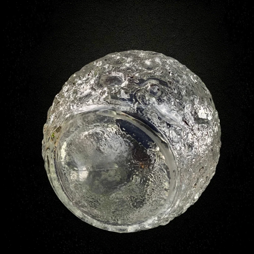 Anchor Hocking Milano Clear‎ Glass Pitcher 1960s Crinkle Textured